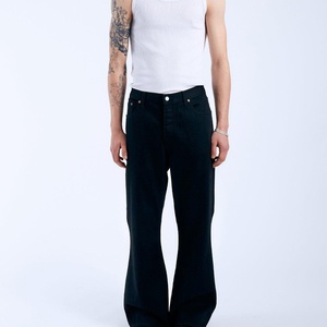 Jeans de mezclilla personalizados OEM de estilo urbano, lavados, holgados, de algodón elástico prémium, informales, de marca privada, al por mayor, de fábrica. - Product Image 6