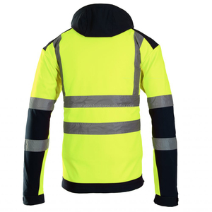 High Visibility Reflective Breathable Waterproof <b>Jacket</b> for Warehouse <b>Workers</b> Safety Workwear <b>Jacket</b> Durable Fabric - Product Image 4
