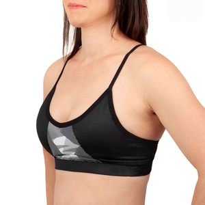 Soutien-gorge de sport noir uni pour femme, col halter, maintien élevé, extensible dans quatre directions, anti-UV, respirant, haute qualité - Product Image 6