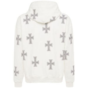 Sudadera con capucha y cremallera Y2K personalizada 2026 con diamantes de imitación, estilo urbano, para hombre y mujer, oversize, con cristales brillantes, blanca, con gráfico. - Product Image 6