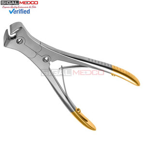 2 pièces Coupe-épingles et coupe-fils canulés TC 9 et 6 pouces, à extrémité dorée, instruments médicaux orthopédiques pour la chirurgie osseuse - Product Image 2
