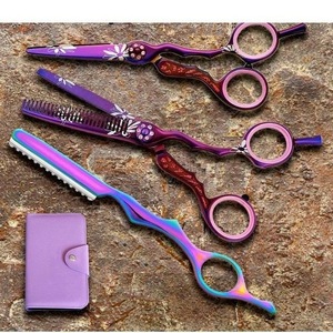 Ciseaux de barbier professionnels J2 en acier inoxydable japonais, ensemble de ciseaux de coupe de cheveux pour les fournitures de salon de coiffure et la coiffure - Product Image 2