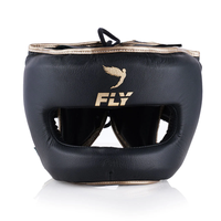 Casque de boxe Fly Boxing en cuir PU, protection intégrale du visage, pour entraînement de kick-boxing et MMA, adultes, unisexe, design personnalisable, fermeture à crochet