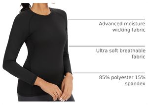 Women's Compression <b>Athletic</b> T-Shirt Slim Fit Moisture Wicking Sport for Gym Running Exercise Wear Custom Made Design Product - Product Image 2
