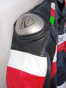 Blouson de moto Ducati Corse en cuir, manches longues, imperméable, coupe-vent, unisexe, toutes saisons, design color block, Cordura - Product Image 3