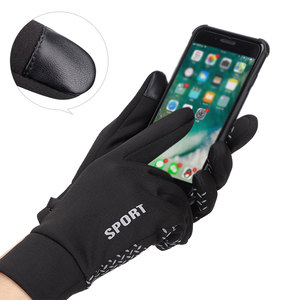Gants de course d'hiver unisexes au design unique, respirants, en coton/polyester/spandex, protection UV, doigts entiers, pour activités de plein air et randonnée - Product Image 3