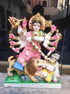 White Marble Durga Mata Statues - Product Image 4