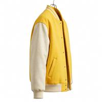 Veste universitaire personnalisée avec logo, unisexe, streetwear, veste letterman, manches en simili cuir, marque privée