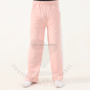 Nouveauté Pantalon de jogging baggy pour homme 100% Coton avec empiècements latéraux, coupe droite, style décontracté, personnalisable OEM, modèles vierges en gros - Product Image 6