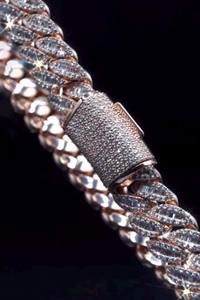 Collar de cadena cubana Miami con incrustaciones de moissanita de corte baguette de 16 mm, personalizado, en plata 925, estilo hip hop, a bajo precio. - Product Image 6