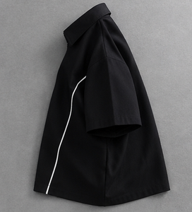 เสื้อเชิ้ตแขนสั้นผู้ชายแบบลำลอง ปกคอพับ - Product Image 5