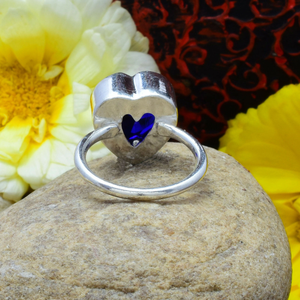 Anillo de Topacio Azul en Forma de Corazón, Plata de Ley 925, Hecho a Mano, con Gema de Topacio Azul, Anillo de San Valentín, Regalo de Aniversario de Bodas para Ella - Product Image 3