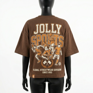 Camiseta Premium de Algodón Jersey 220 GSM para Mujer, Talla Grande, Color Marrón Chocolate, Estilo Urbano, con Logotipo Estampado - Product Image 2