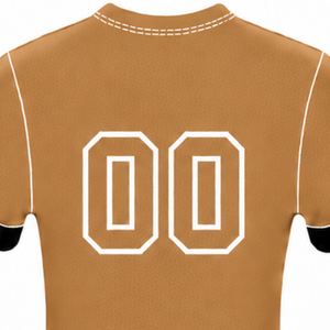 Maillot de football marron camel à manches courtes, uniforme d'équipe sportive, tenue d'entraînement, vêtements de sport, vêtements de performance - Product Image 4
