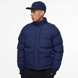 Custom Stylish Hooded Puffer <b>Jacket</b> For <b>Men</b> Warm Wear With Zipper Comfortable Design Ideal For Cold Weather And Street Fashion - Product Image 1