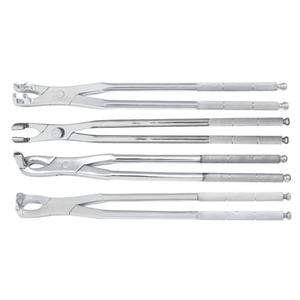 Ensemble de 4 pinces d'extraction dentaire pour chevaux, en acier inoxydable durable, pour usage vétérinaire - Product Image 1