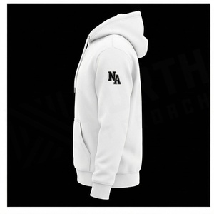เสื้อฮู้ดผู้ชาย North Approach สีขาว ผ้าฝ้ายเฟรนช์เทอร์รี่ สวมใส่สบาย มีกระเป๋าหน้า ทรงปกติ เหมาะสำหรับใส่ในฤดูใบไม้ร่วง - Product Image 3