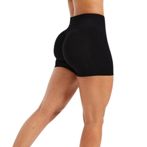 Shorts de cyclisme SoftMove pour femmes, shorts de sport extensibles à taille haute avec poches latérales pour la course à pied, la gym, le yoga, l'entraînement physique - Product Image 2