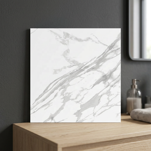 Chine Blanc 400x400mm Carreau de Céramique Sol Indonésien Porcelaine Marbre Émaillé Carreaux de Mur Pour Salon 40x40cm - Product Image 1