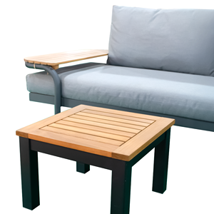 Conjunto de Sofá Gris Minimalista Moderno para Exteriores, Tres Plazas, Cojín de Tela, Muebles de Jardín Duraderos para Patio o Villa - Product Image 5