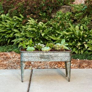Wholesale Galvanized Metal Raised Garden Bed Outdoor Planter Box Rustic Iron Succulent Flower <b>Pot</b> Elevated Garden Planters <b>Pot</b> - Product Image 1
