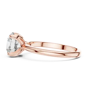 Anillo de Diamante Cultivado en Laboratorio con Corte Ovalado Moderno de 2.5ct, Engaste Completo con Bisel, Tallo Cónico, Solitario Audaz, Joyería de Oro Personalizada - Product Image 3