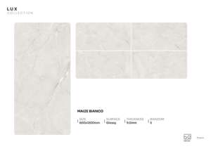 Panneau en porcelaine brillant Imperium Radiate 600x1200mm 60x120cm 24x48 pouces, carrelage architectural haute brillance - Product Image 2