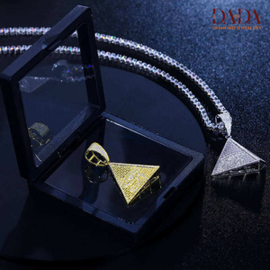 สร้อยคอจี้รูปทรงพีระมิดแบบ Iced Out พร้อมโซ่ Cuban Link เครื่องประดับฮิปฮอป จี้แบบ Statement สร้อยคอสตรีทแวร์แบบกำหนดเองสำหรับผู้ชาย - Product Image 1