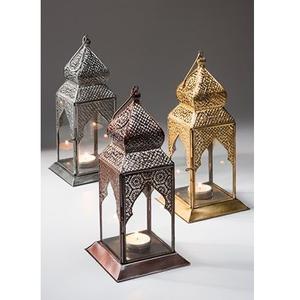 Lanterne à bougie en métal noir, lanternes marocaines, lanterne à bougie marocaine gravée à la main pour la décoration de la maison et du jardin - Product Image 5