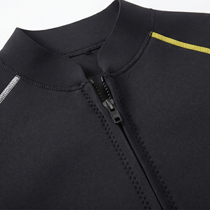 2mm Neoprene <b>Wetsuit</b> Jacket | Long Sleeve Color Block Top | Front Zip | Custom Logo Diving Wear | Wholesale OEM - Product Image 4