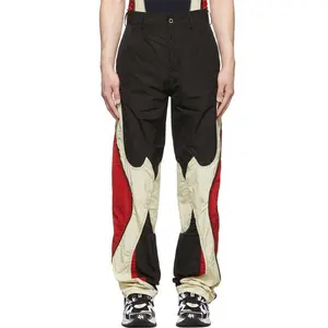 OEM Waterproof Nylon Streetwear Pants Track Pants Men Polyester Sport Straight Baggy windbreak Cargo Pants Men