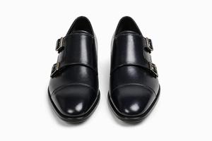 Chaussures habillées d'automne faites à la main en cuir pleine fleur à bout pointu, style mocassin à double boucle, anti-perforation, antidérapantes, semelle en caoutchouc britannique - Product Image 4