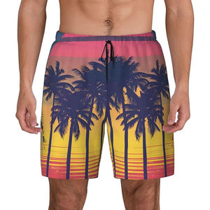Pantalones Cortos de Playa para Hombre, Directo de Fábrica, Ecológicos, Transpirables, con Cierre de Cordón, Spandex/Poliéster, Secado Rápido - Product Image 3