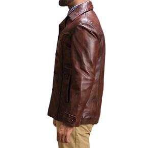 Venta al por mayor, personalice su propio diseño, abrigos de cuero para exteriores para hombres con chaqueta de invierno, chaquetas de moda para hombres - Product Image 5