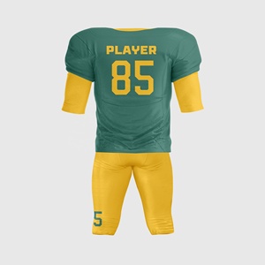 Ensemble d'uniformes de football américain personnalisés OEM respirant à séchage rapide évacuation de l'humidité vêtements de sport en polyester 100% numéro de nom Logo Plus - Product Image 3