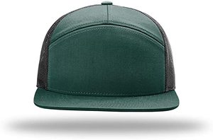 Belief Wholesale High Quality Custom 7 Panel <b>Plain</b> Sport Snapback Mesh Trucker Hat Premium Adjustable Streetwear <b>Cap</b> - Product Image 3