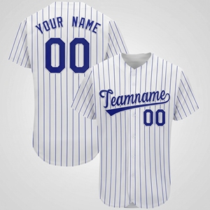 Maillot de baseball personnalisé pour homme, tricoté, col rond, impression par transfert thermique, uniforme sportif - Product Image 2