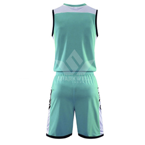Ensemble de maillots de basket-ball sublimés personnalisés pour hommes, sans manches, col en V, polyester respirant, vêtements de sport d'été - Product Image 2