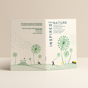 Bloc-notes B6 imprimé numérique pliable, 40 pages, 80 g/m², papier recyclé, couverture à graines, écologique, pour entreprise - Product Image 3