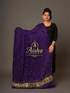 Pure Silk Indian Bandhani Dupatta In Traditional Look - Product Image 2