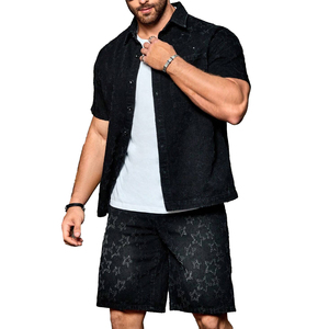 Men's Solid Denim Shorts <b>Sets</b> High Quality Breathable Quick Dry Summer Casual Streetwear 100% Cotton Low Price Stock Factory - Product Image 5