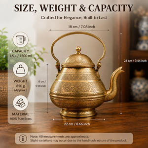 Handcrafted Engraved Brass <b>Tea</b> Kettle Traditional Brass Teapot Vintage <b>Arabic</b> Moroccan <b>Tea</b> Pot for Home Kitchen Hotel Decor - Product Image 2