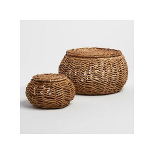 Custom Natural Rattan Handwoven Eco-Friendly <b>Storage</b> <b>Basket</b> <b>Large</b> Round Multi-Purpose Food & Blanket <b>Storage</b> Customized Color - Product Image 4