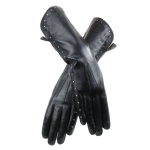 Guantes Largos de Piel Sintética de Primera Calidad para Mujer con Cremallera Lateral, Elegantes Guantes Cálidos de Invierno Estilo Ópera - Product Image 2
