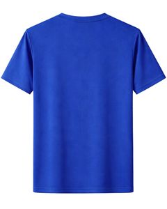 Mens Blue Quick Dry Sports T Shirt And Black Shorts <b>Set</b> Breathable Gym Wear Running Training Fitness Athletic Activewear Outfit - Product Image 3