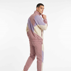 Ensemble de survêtement coupe-vent en nylon pour homme, veste et pantalon assortis pour les séances d'échauffement, la remise en forme en plein air et les vêtements de rue décontractés - Product Image 2