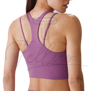 Latest Design Womens Sports Bra Mesh Fabric Sports Wear Custom Made Lady Sports Bra For Adults - Product Image 4