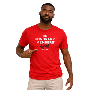 T-shirt Kappa Alpha Psi No Honorary Members, vêtements de fraternité grecque avec graphisme audacieux, confort premium et coupe élégante - Product Image 1