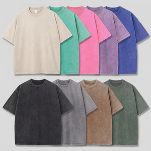 เสื้อยืดเจอร์ซีย์ผ้าฝ้าย 100% น้ำหนัก 220 กรัม ทรงโอเวอร์ไซส์ สไตล์วินเทจอเมริกัน ยูนิเซ็กส์ สตรีทแวร์ แฟชั่น สามารถสกรีนโลโก้ได้ รุ่นปี 2026 - Product Image 1