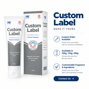 OEM ODM Corée Dentifrice Personnalisé au Fluor Menthe Haleine Fraîche Blanchissant Anti-Caries Soin Bucco-Dentaire Soin de la Plaque Dentaire 200g 120g pour Usage Domestique - Product Image 1